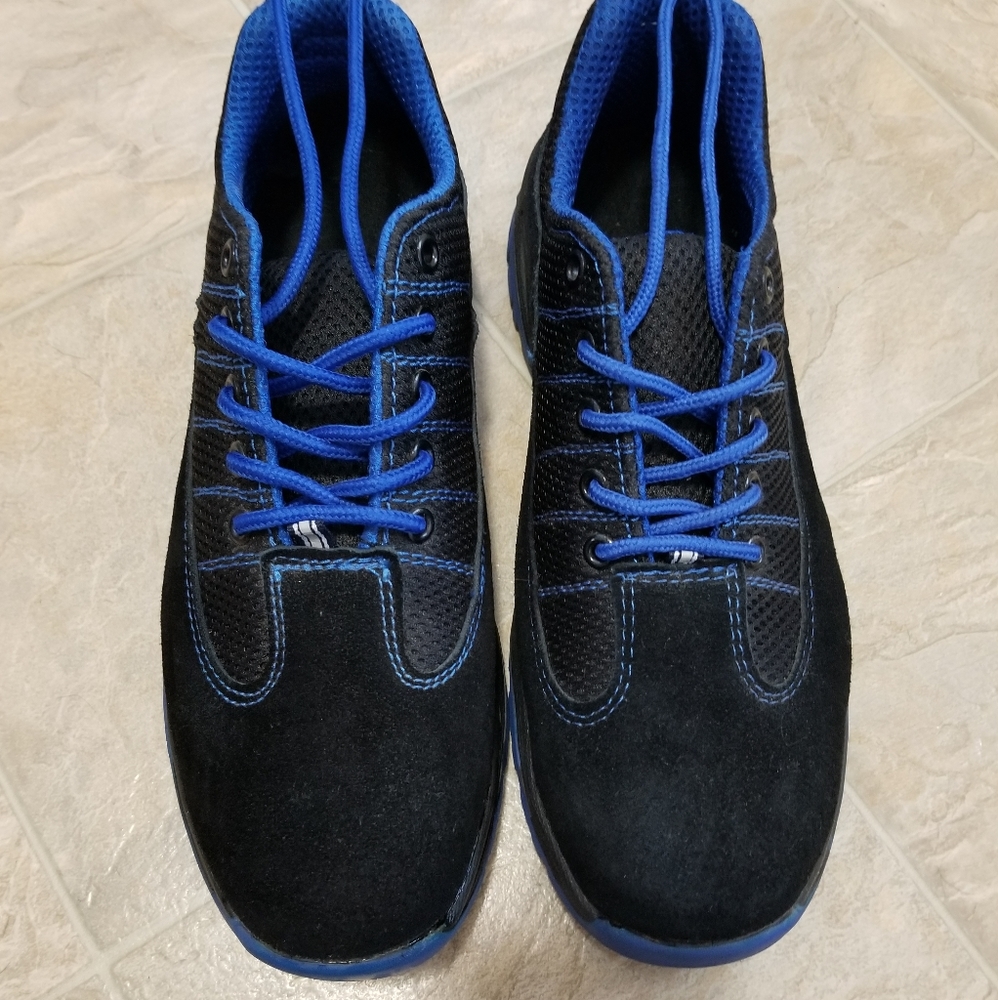 Indestructible Shoes! Steel Toe. Men's US 11. Black & Blue.